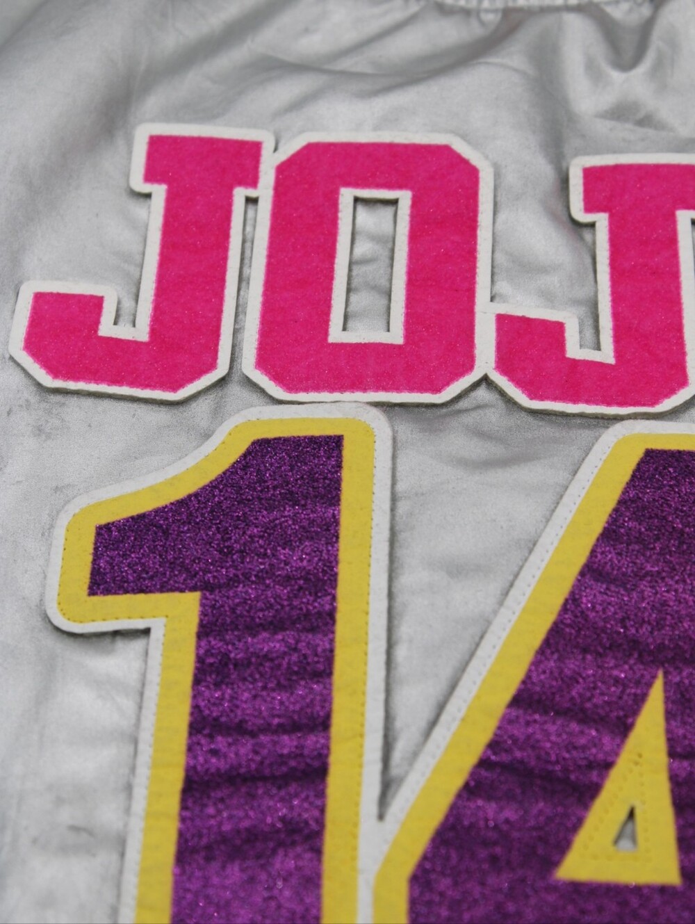 JoJo Siwa Nickelodeon Girls Silver Rainbow Sequin Bomber Jacket Size 14/16 XL - Picture 6 of 8